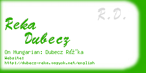 reka dubecz business card